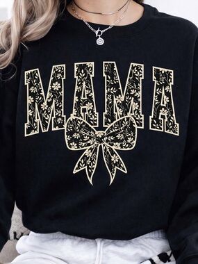 Floral Bow Mama Shirt, Bold Mama Tee, Trendy Mom Shirt, Mother’s Day Gift